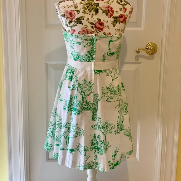 Lilly Pulitzer Strapless dress in Resort White Spring Fever Toile size 8 - Picture 3 of 11